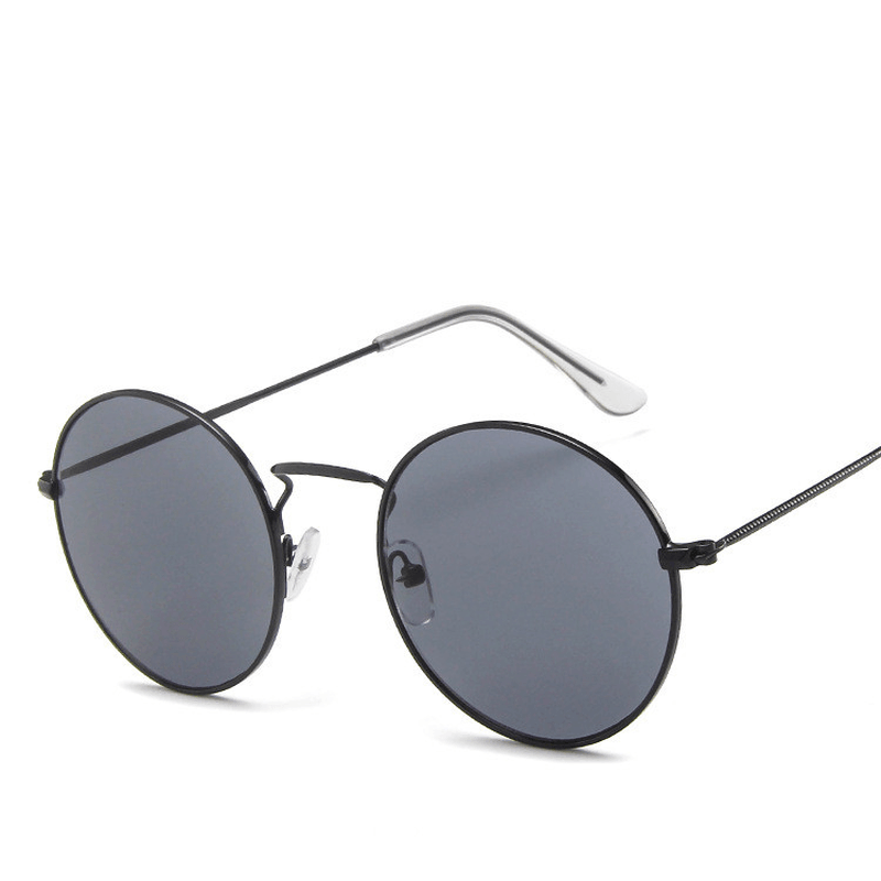 round metal frame tinted glasses, view 2 - MRSLM