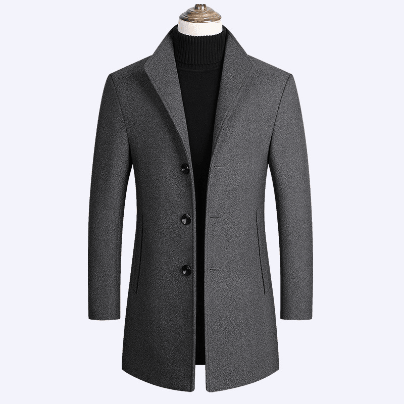 men's woolen overcoat, view 2 - MRSLM