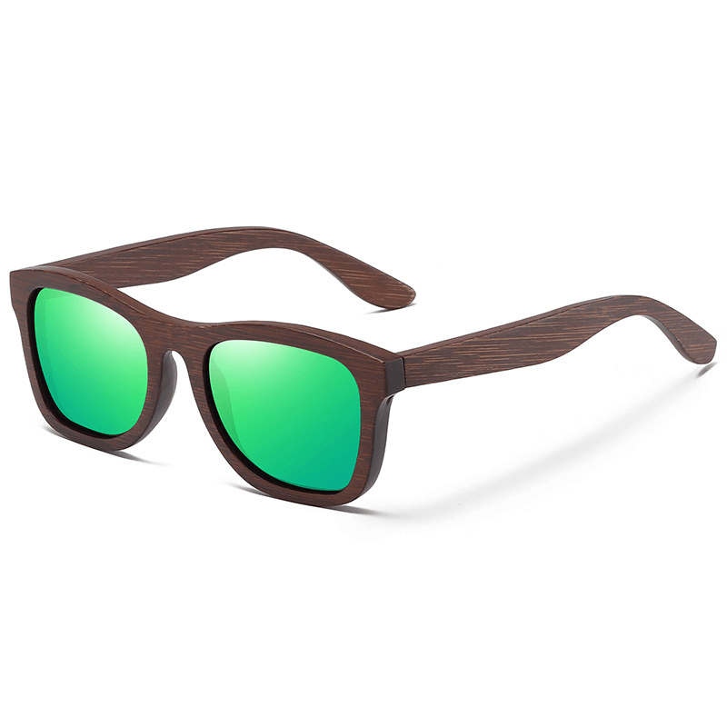 Bamboo wood retro polarized sunglasses, view 5 - MRSLM