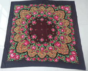 large square ethnic print scarf, view 8 - MRSLM
