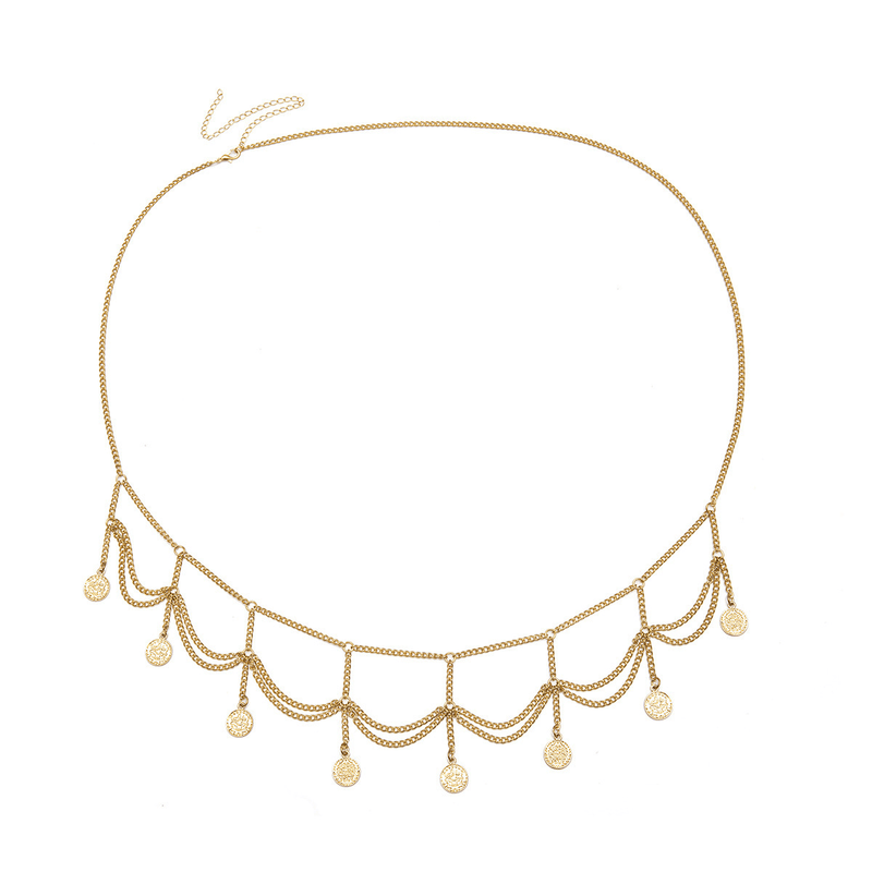 Multi-layer coin tassel waist chain - MRSLM