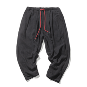 Chinese Style Cotton and Linen Men'S Casual Trousers - MRSLM