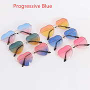 Metal heart sunglasses with rose gold frame, view 3 - MRSLM