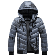Men'S Winter Hooded plus Fleece Padded Coat - MRSLM