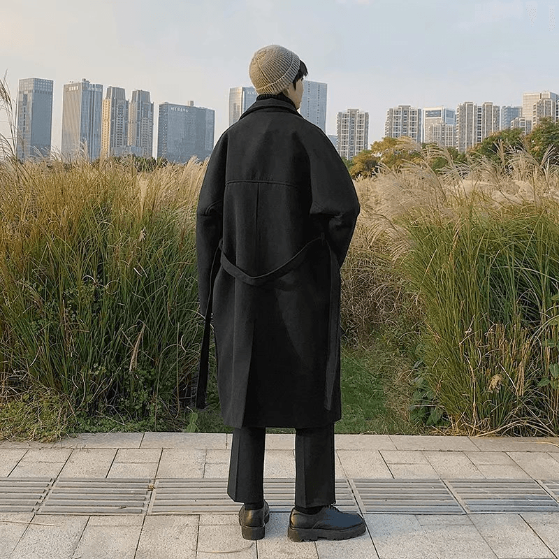 men's mid-length korean style coat, view 5 - MRSLM