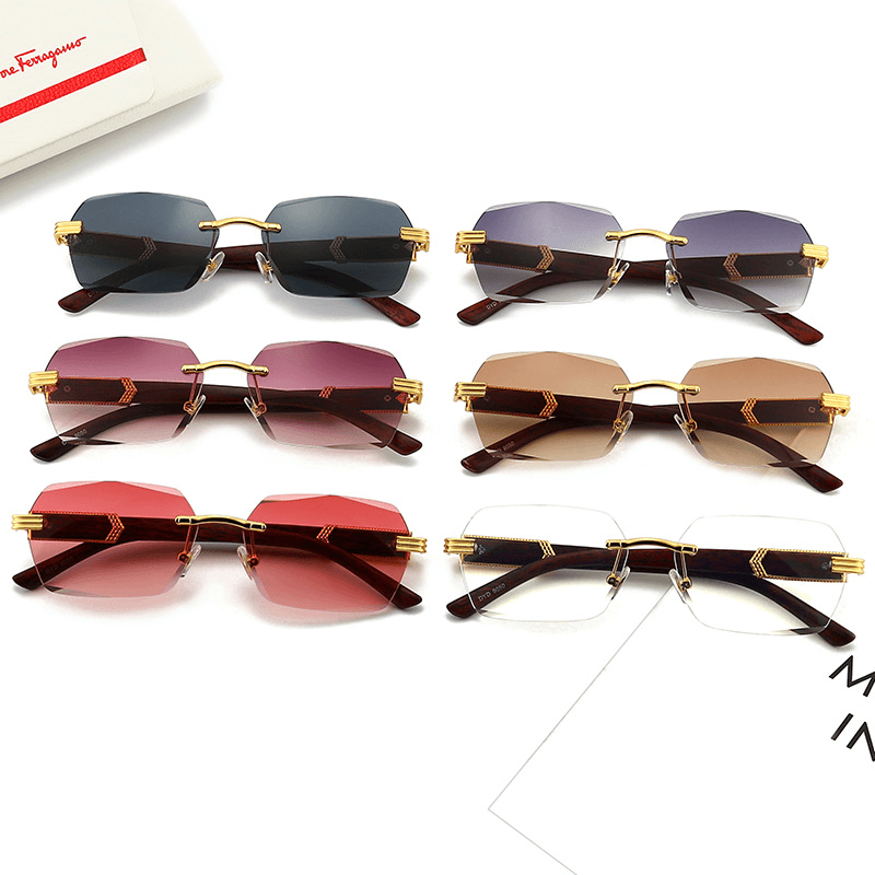 men's rimless diamond cut sunglasses - MRSLM