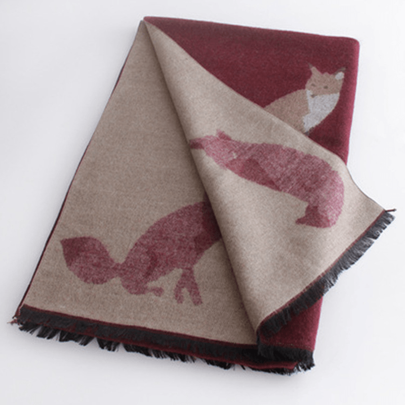 Fashionable Ladies Thick Warm Jacquard Scarf - MRSLM