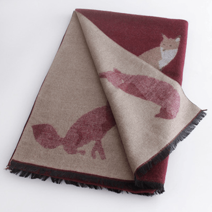 Fashionable Ladies Thick Warm Jacquard Scarf - MRSLM