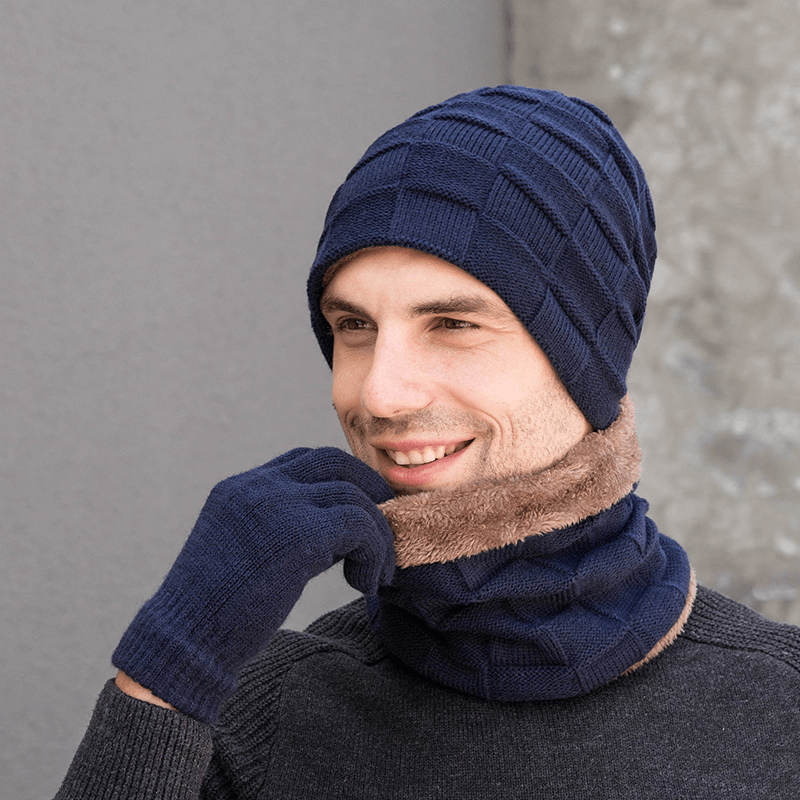 men's knit hat and scarf set, view 13 - MRSLM