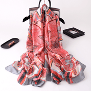 floral tie-dye gauze scarf shawl, view 4 - MRSLM