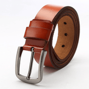 Men's retro leather pin buckle belt, view 5 - MRSLM