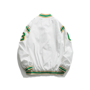 retro color block baseball jacket, view 9 - MRSLM
