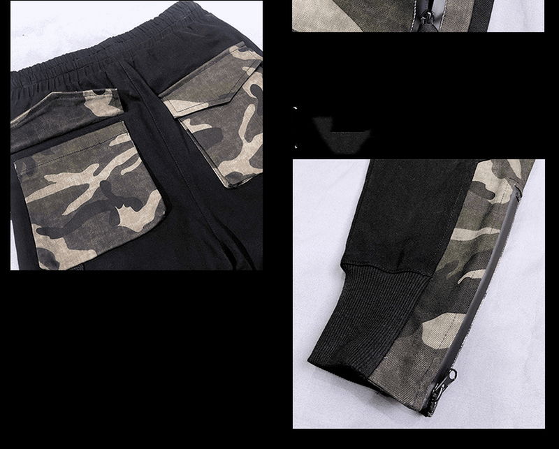 slim camouflage stitching overalls, view 5 - MRSLM