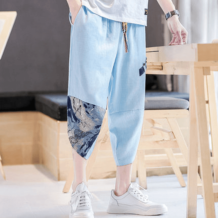 Cotton and Linen T-Shirt Short-Sleeved Trend Tang Suit Cardigan Han Suit Loose Large Size - MRSLM