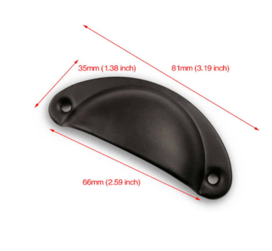 Shell Handle Medical Cabinet Drawer Handle Semi-Circular Simple Retro Chinese Handle Bronze Antique Small Handle