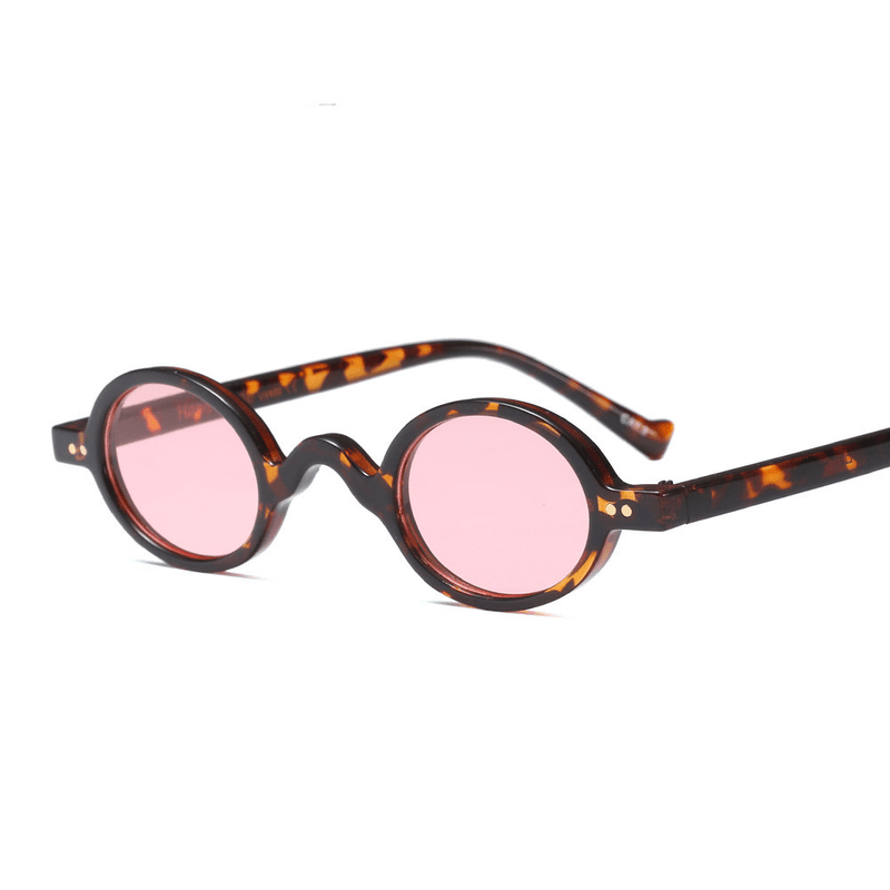 oval retro leopard sunglasses, view 5 - MRSLM