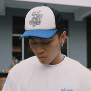 Blue and white retro cotton cap - MRSLM