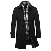 men's long lapel wool coat, view 2 - MRSLM