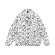 Men's leopard print denim jacket - MRSLM