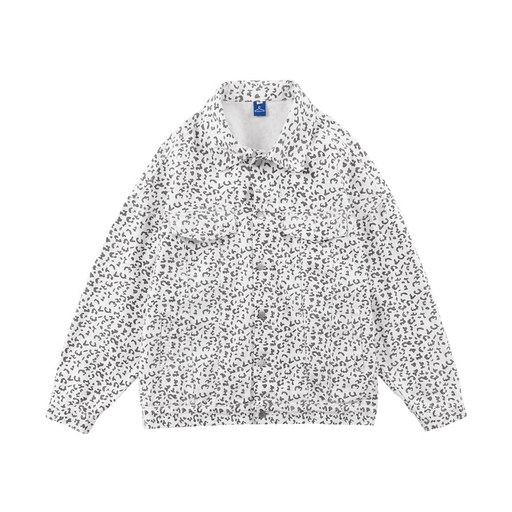 Men's leopard print denim jacket - MRSLM