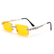 retro small square metal sunglasses, view 10 - MRSLM