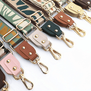 adjustable jacquard bag strap with leather, view 23 - MRSLM