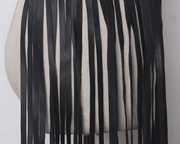 Wide black tassel fringe belt, view 4 - MRSLM
