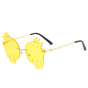 round gold frame colored lens sunglasses, view 6 - MRSLM