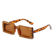 women's diamond-studded square glasses, view 4 - MRSLM