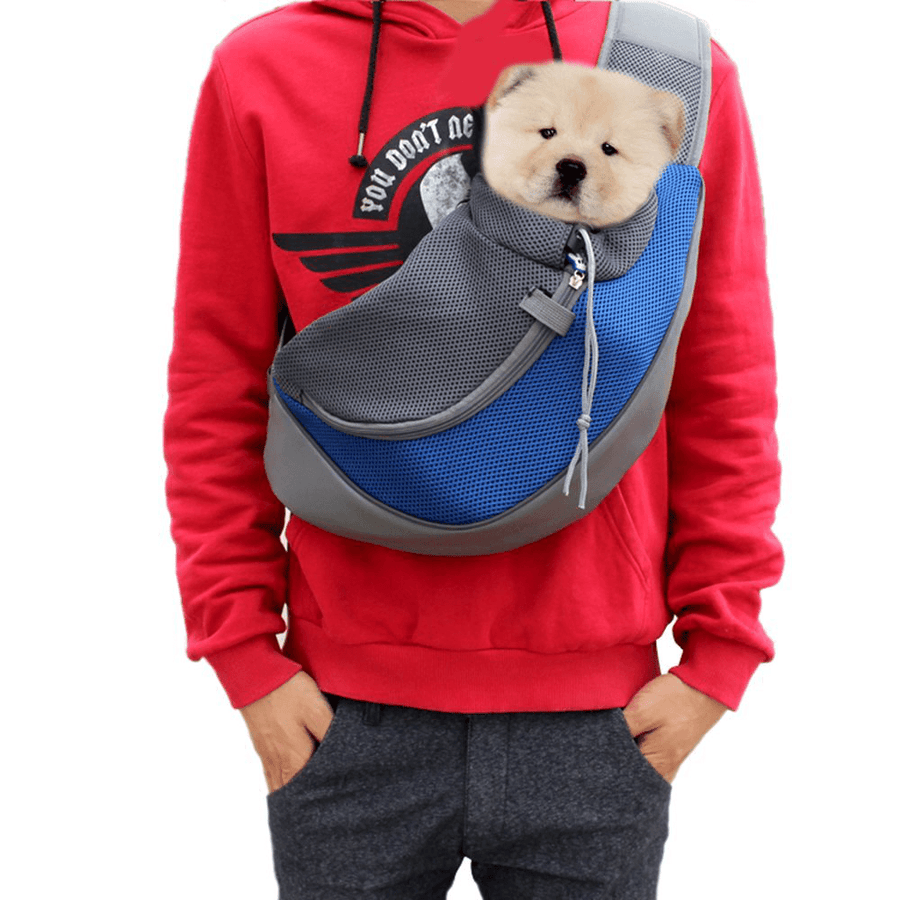 Pet Carrier Sling Backpack Cat Puppy Travel Tote Folding Single Shoulder Bag - MRSLM