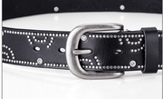 Women's cowhide leather rhinestone belt, view 13 - MRSLM