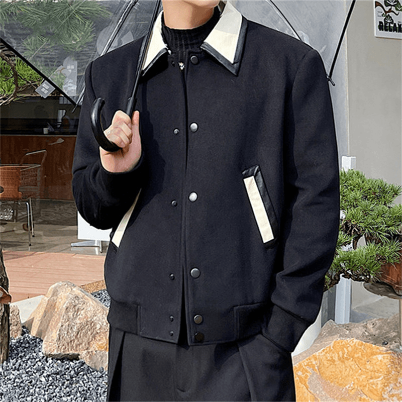 men's wool lapel jacket, view 6 - MRSLM