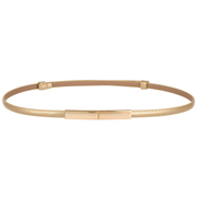 Women's thin leather belt, view 6 - MRSLM