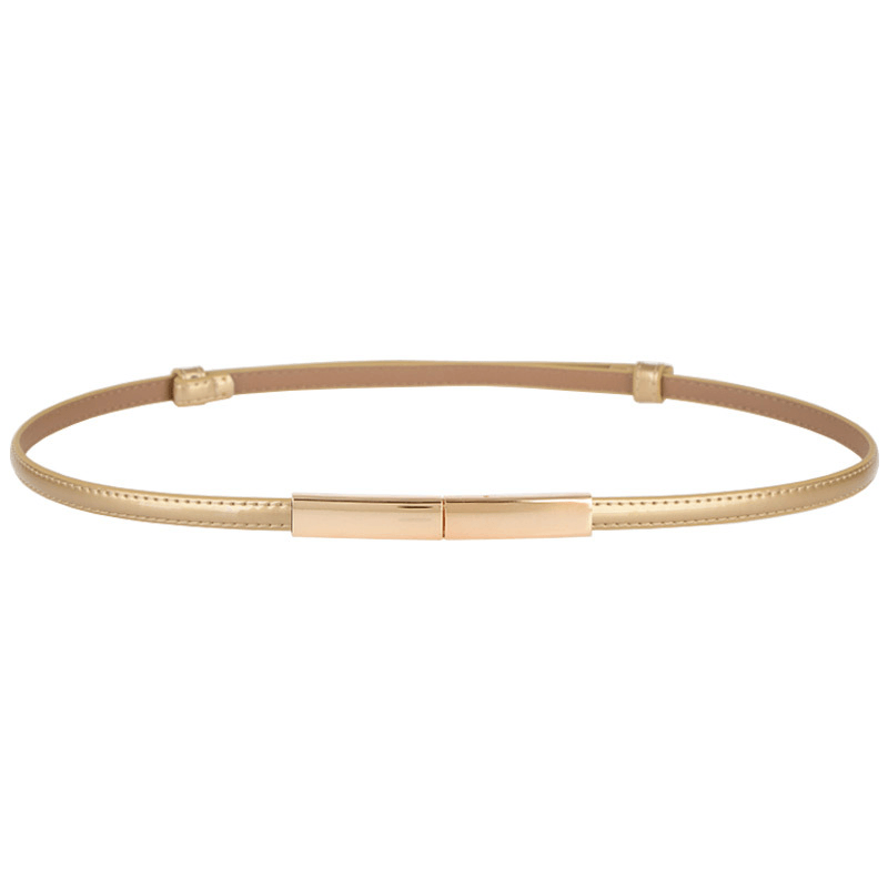 Women's thin leather belt, view 6 - MRSLM