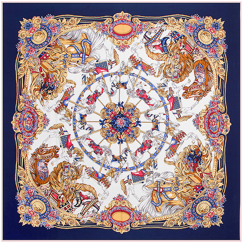 large square faux silk scarf, view 7 - MRSLM