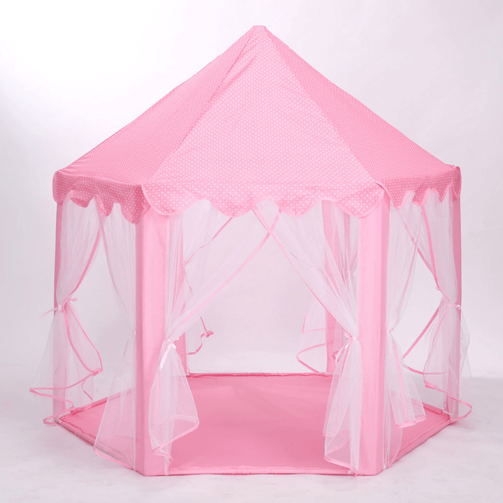 Ipree® 140X135Cm Kids Play Tent Princess Folding Portable Toys Game Play House Children Castle Gifts Garden Outdoor Home - MRSLM