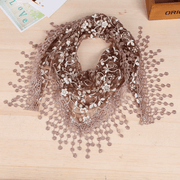Women's lace fringed scarf, view 6 - MRSLM