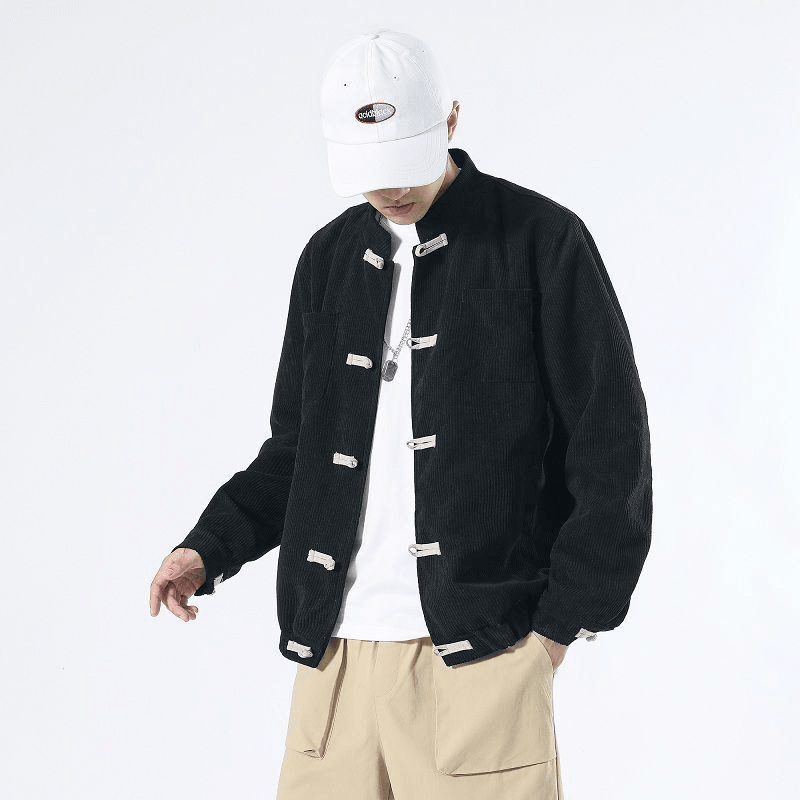 Men's stand-collar corduroy jacket, view 6 - MRSLM