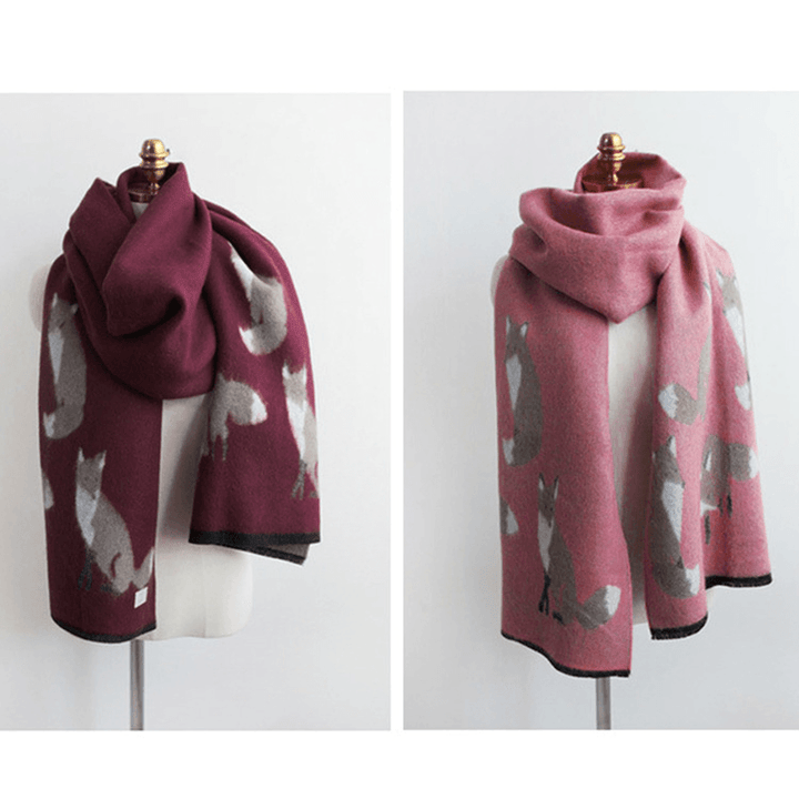 Fashionable Ladies Thick Warm Jacquard Scarf - MRSLM
