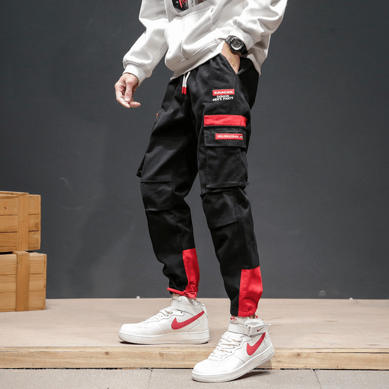 korean style loose men's overalls, view 3 - MRSLM