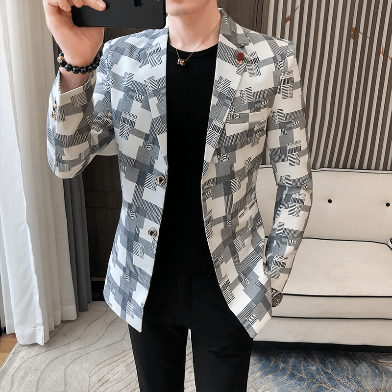 men's slim fit suit jacket, view 2 - MRSLM