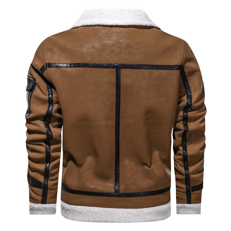 men's PU leather jacket, view 8 - MRSLM