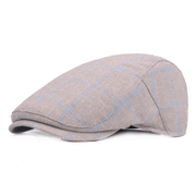 Men's cotton plaid cap, view 3 - MRSLM
