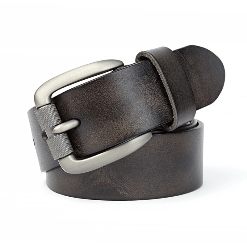 vegetable tanned cowhide pin buckle belt, view 3 - MRSLM