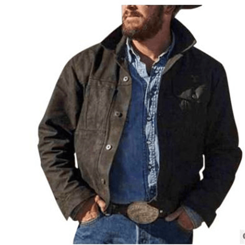 men's single-breasted stand collar jacket, view 2 - MRSLM
