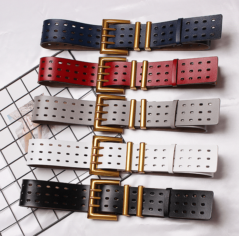 women's solid color wide belt - MRSLM