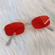 Sunglasses European and American Niche Box Jump Di Sunglasses Color Retro Hong Kong Style Gold - MRSLM