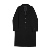 Men's black mid-length loose casual jacket, view 6 - MRSLM