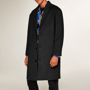 men's long woolen blend jacket, view 2 - MRSLM