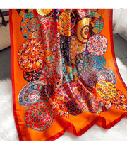 floral tie-dye gauze scarf shawl, view 6 - MRSLM